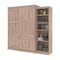 Bestar Pur Queen Murphy Bed with Storage Unit (90W) in rustic brown 26888-000009 - alternate 9